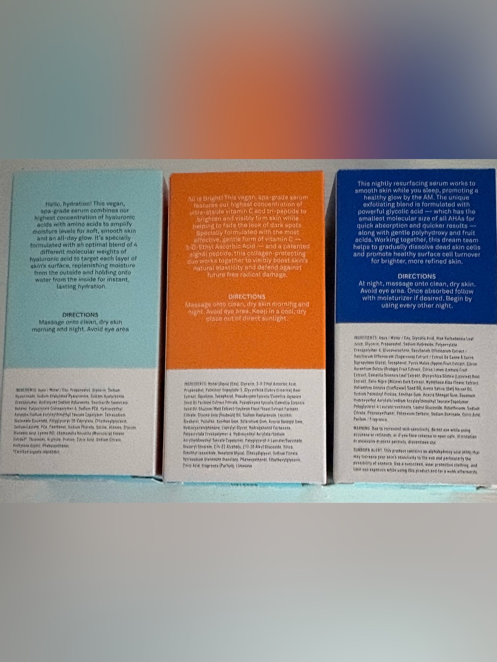 Bliss Trio Serum Set — Blue, Orange & Navy - Picture 2 of 3